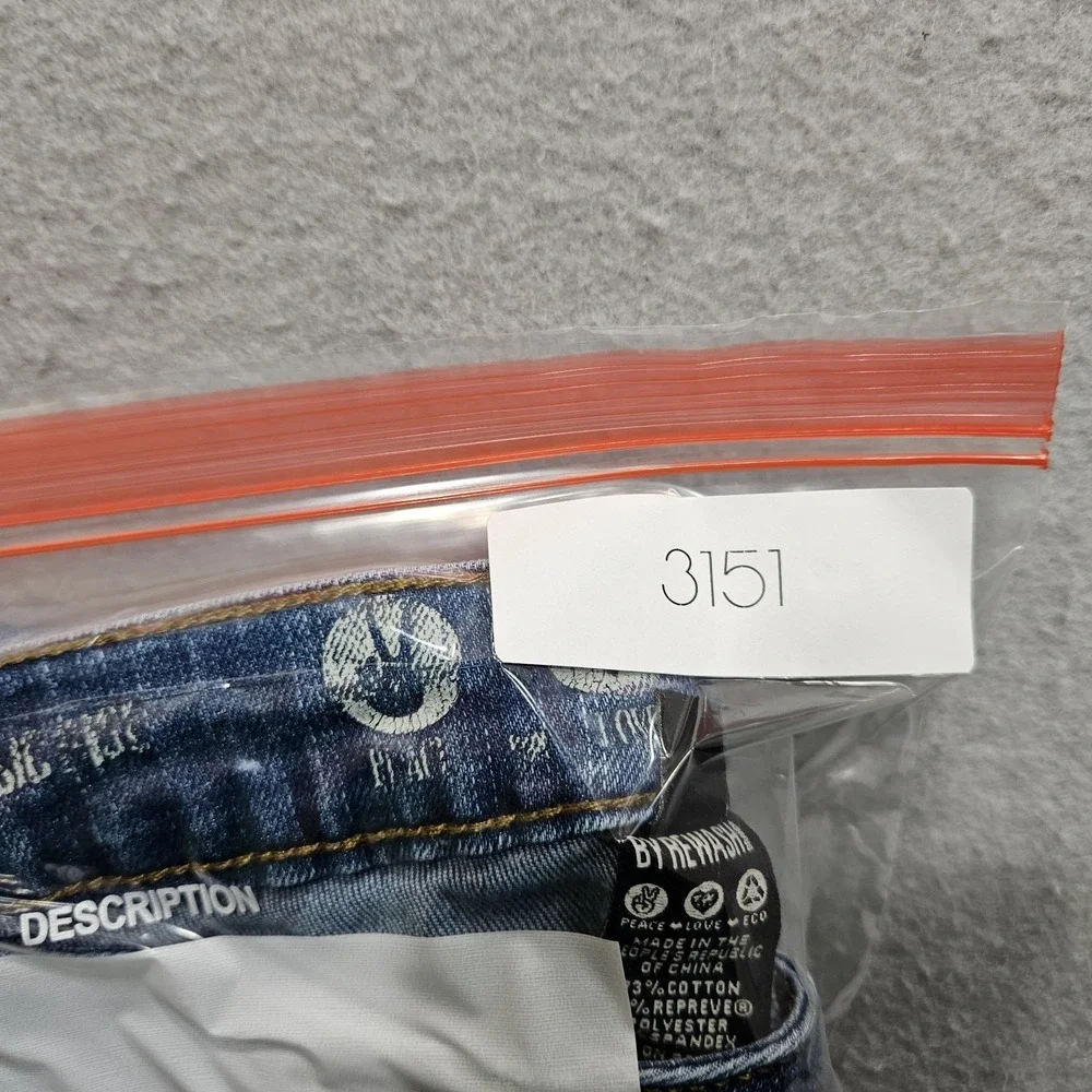 Rewash Jeans Womens 5/27 Blue Medium Low Rise Skinny Stretch Distressed 27x28